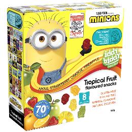 Minions Iddy Biddy Fruit Flavoured Snacks 8 Pack