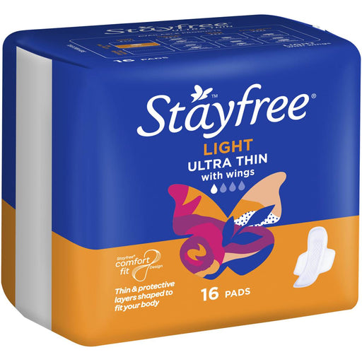 Stayfree Ultra Thin Pads With Wings 16 Pack