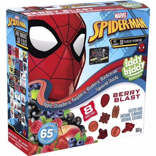 Spider-Man Iddy Biddy Fruit Snacks Berry X8 Pack