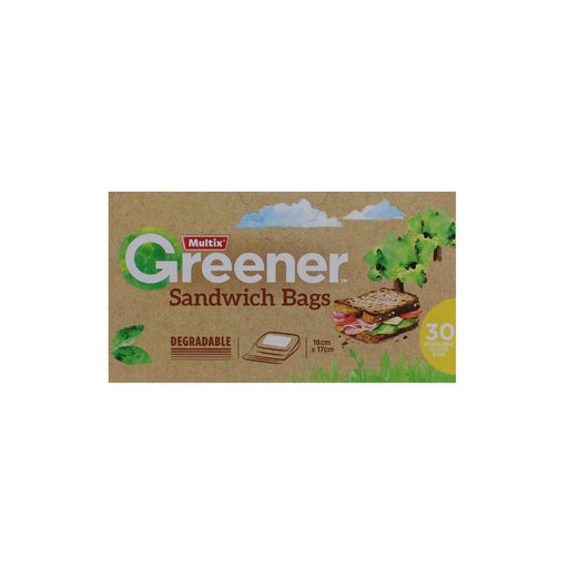 Mutlix Greener Bio Degradable Sandwich Bags 30 PK