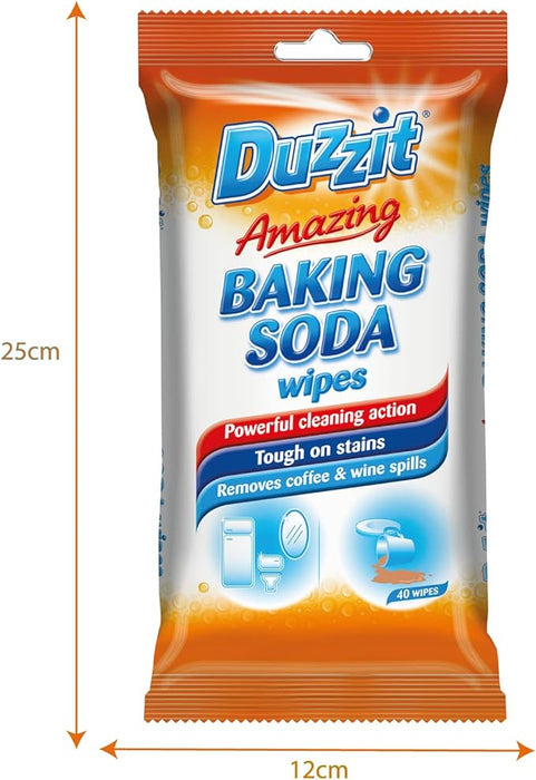 Duzzit, Amazing Baking Soda Wipes - Pack of 40