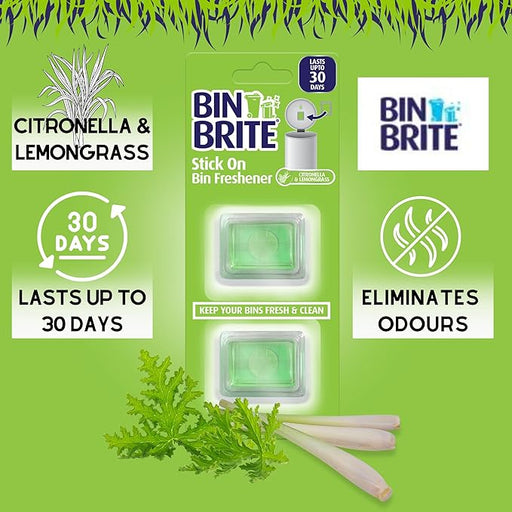 Bin Brite Stick On Bin Refresher - Lemongrass Citronella