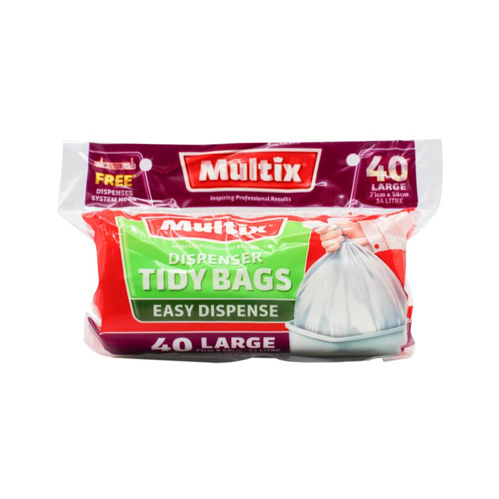 Multix 40 Pk Garbage Bag Bin Liners Large