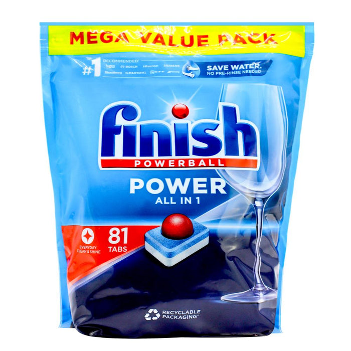 Finish Powerball Mega Value Pk 81 Dishwashing Tablets