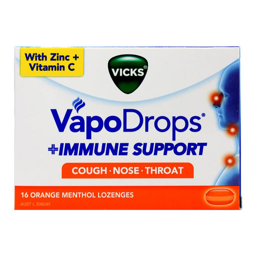 Vicks Vapo Drops Immune Support 16 Pk Orange Menthol