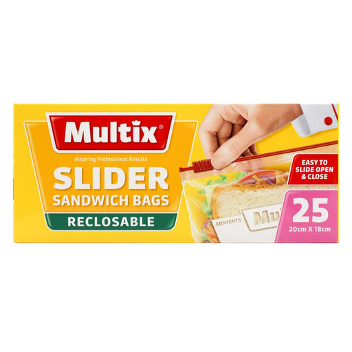 Multix Slider Reclosable Sandwich Bags 25P