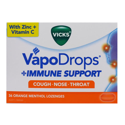 Vicks Vapo Drops Immune Support 36 Pk Orange Menthol