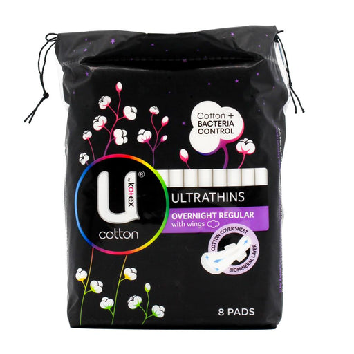 U By Kotex Ulta Thins Over Night Pads With Wings
