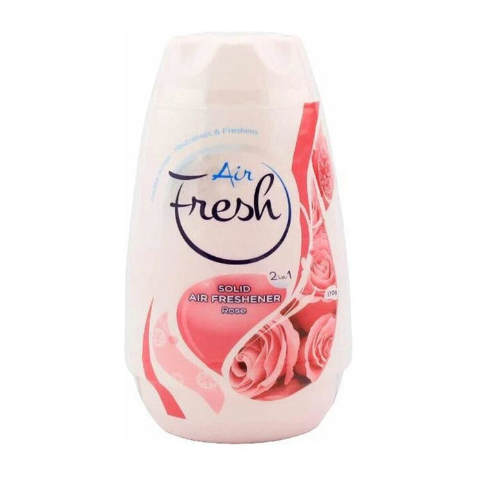 Air Fresh Solid Gel Freshener Odour Eliminator Rose Scent 170g