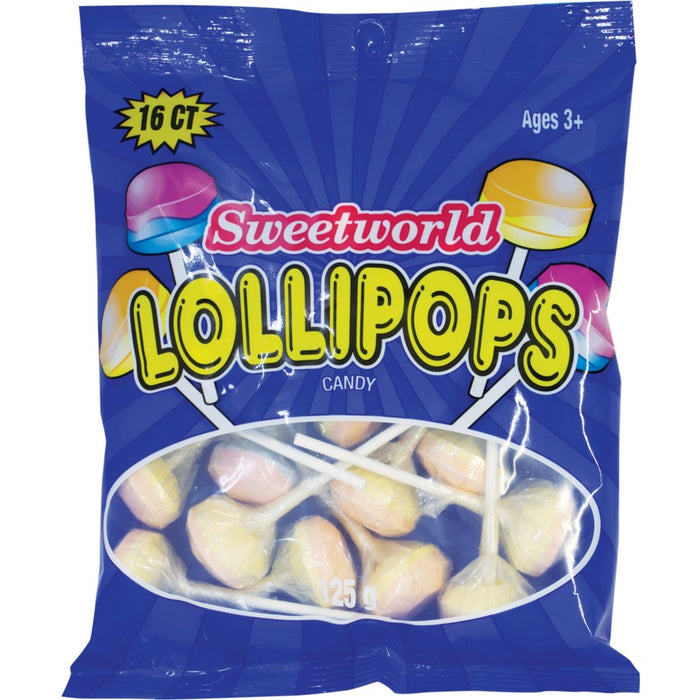 Sweetworld Wrapped Lollipops 16PK Individually Wrapped