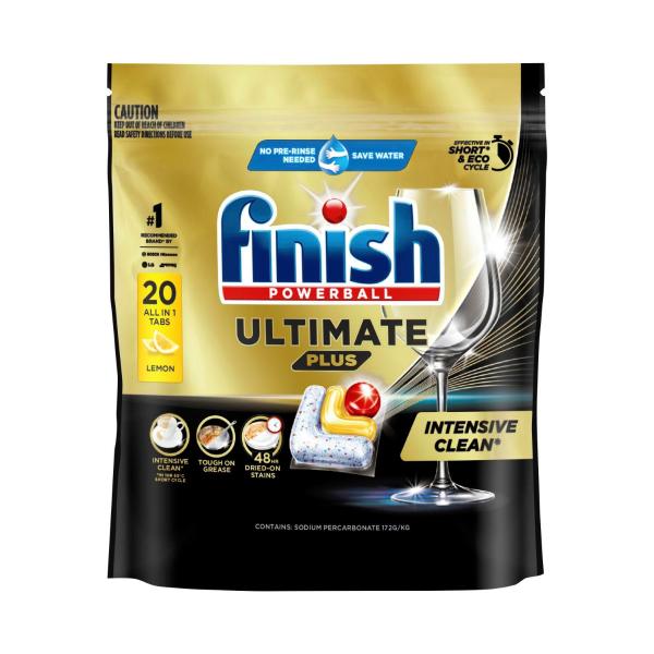 Finish Ultimate Plus Lemon Dishwashing Tablets 20PK