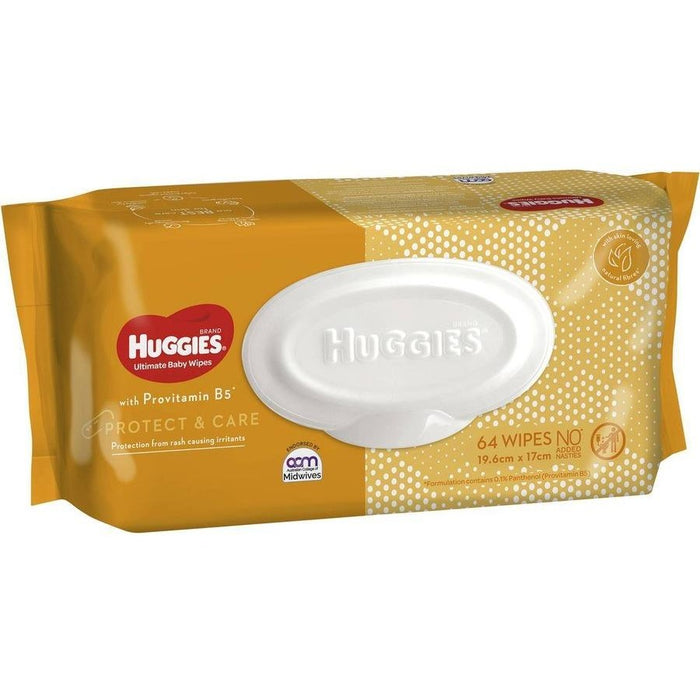 Huggies Ultimate Protect & Care Wipes Pack of 64's