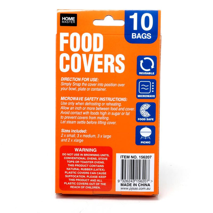 Elastic Food Covers 10 Pk