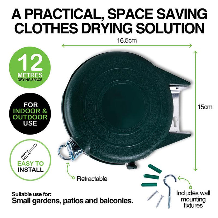 Hangit Retractable Clothes Line 15 Metres