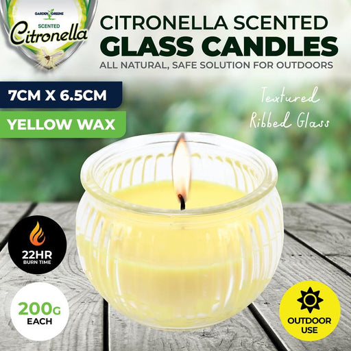 Citronella Scented Glass Candle