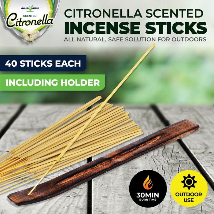 Citronella Incense Sticks With Holder 40 Piece Including Holder