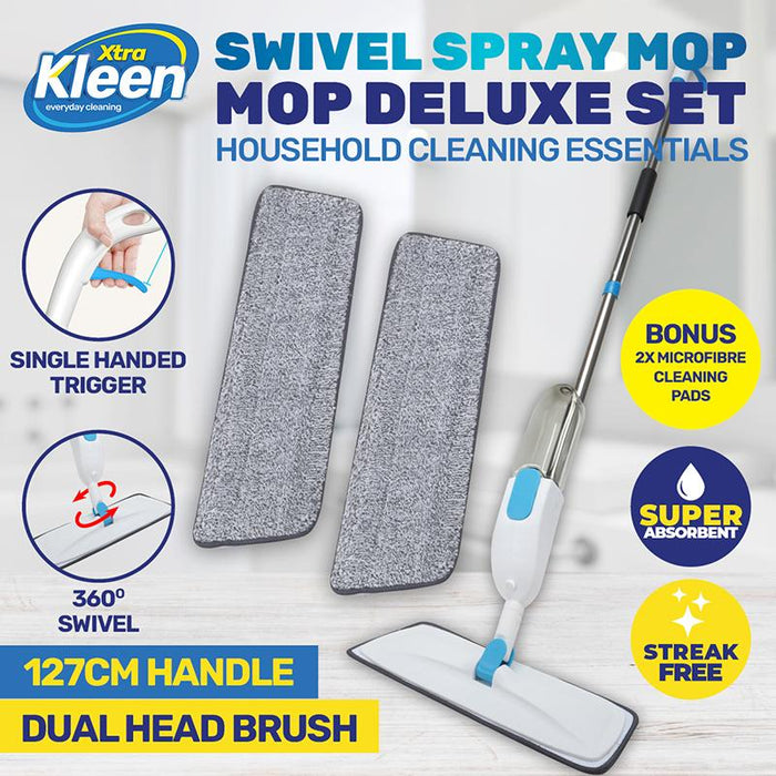 Deluxe Spray Mop With 2 x Mop Pads