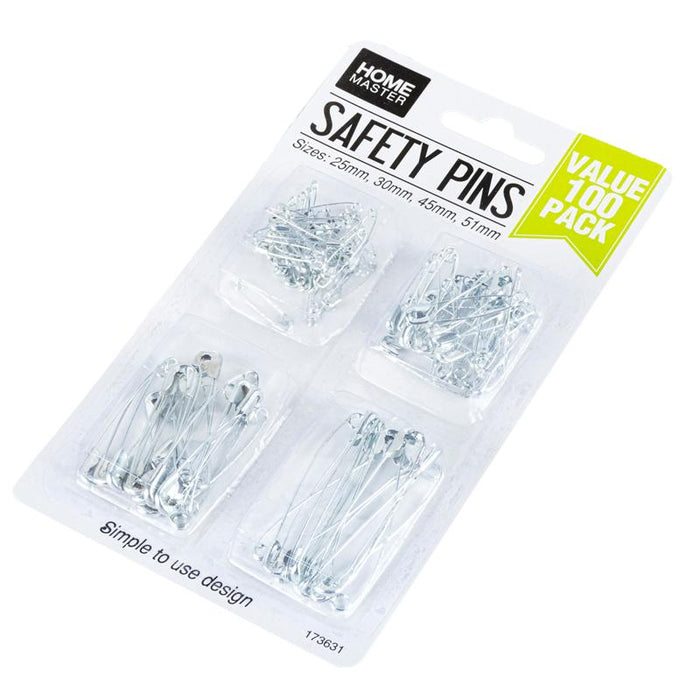 Safety Pins 100PK Assorted