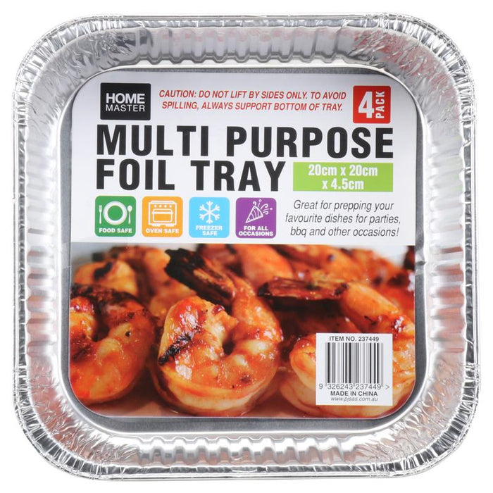 Foil Tray 4 PK 20cm x 20cm