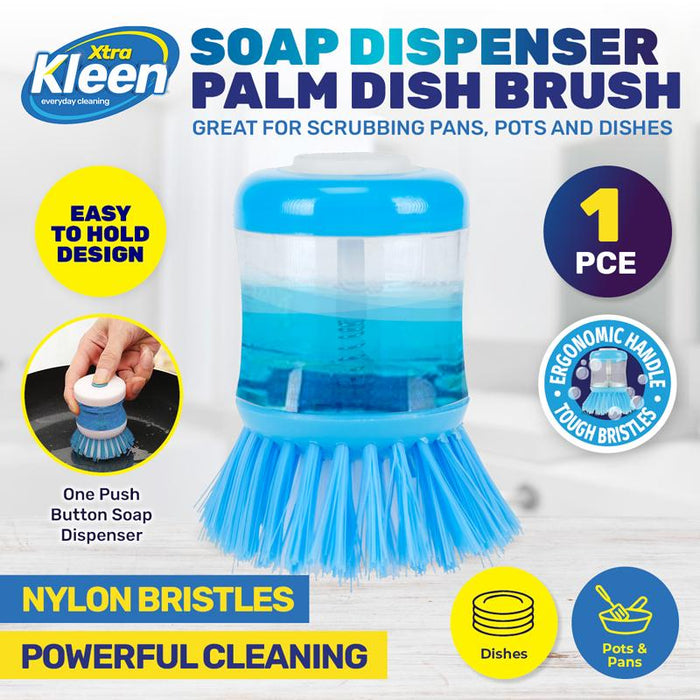 Palm Dish Brush With Soap Dispenser