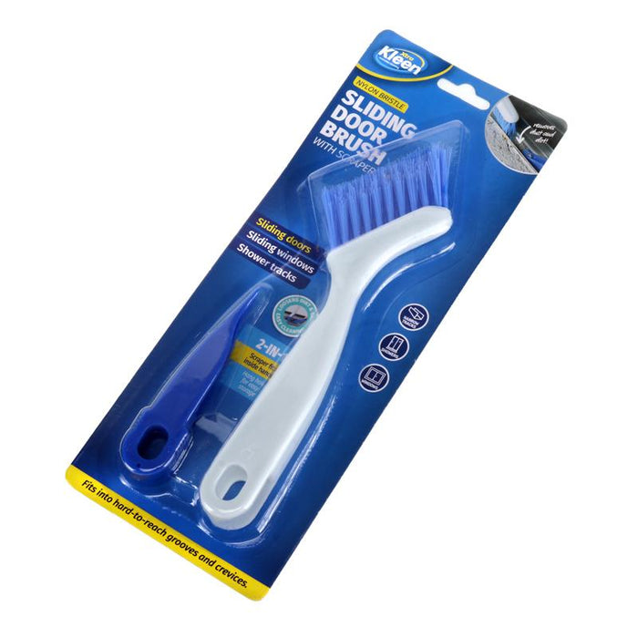 Sliding Door Brush With Scraper - 2pc
