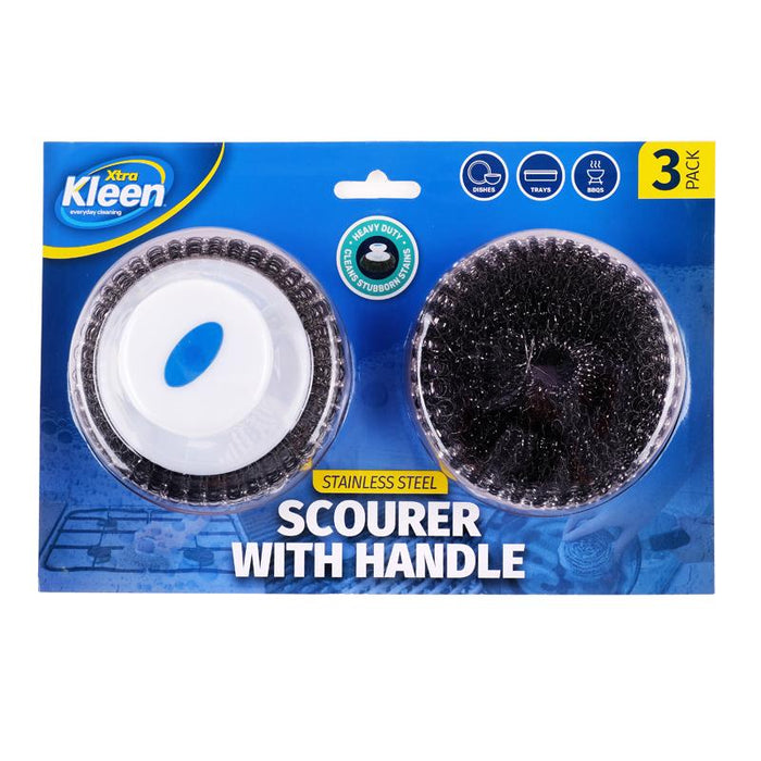 Stainless Steel Scourer With Handle