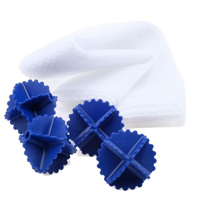 Laundry Dryer Balls With Delicates Wash Bag 5pc - Includes 4 Balls & 1 x Bag 40cm x 50cm