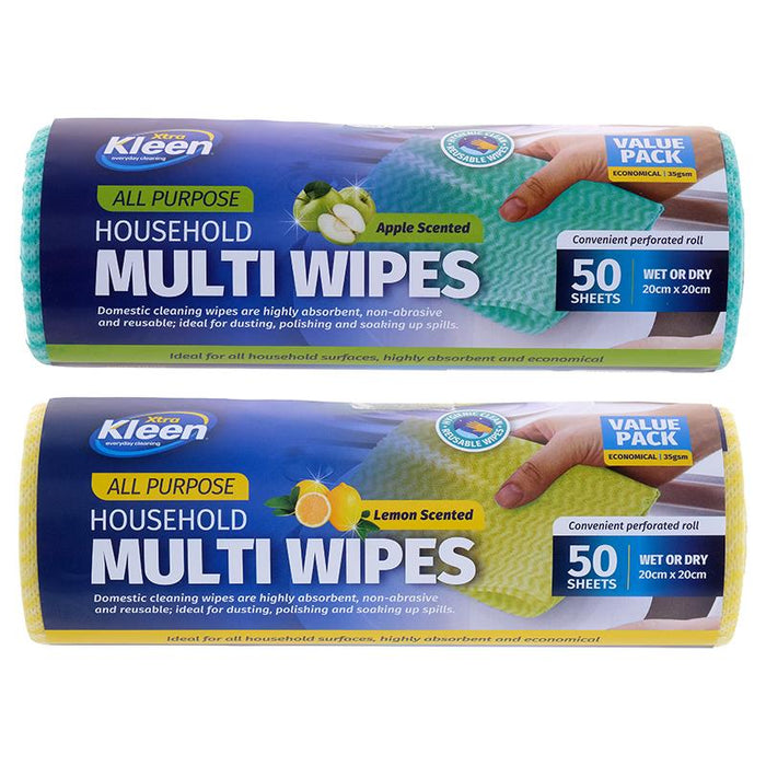 Multi Purpose Scented Wipes Bulk 50PK