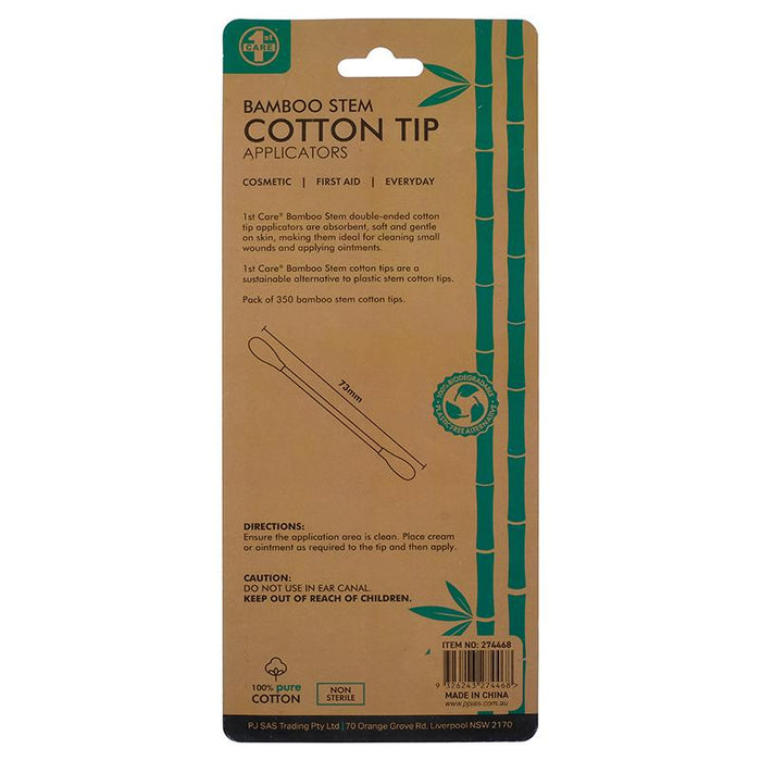 Cotton Tips Bamboo 350 Pk