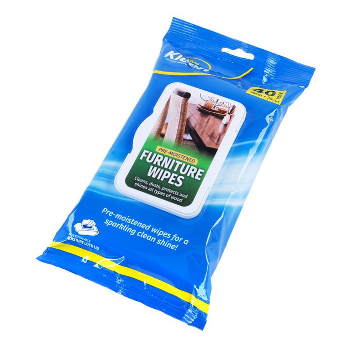 Pre Moistened Cleaning Wipes 40 Pk - Furniture