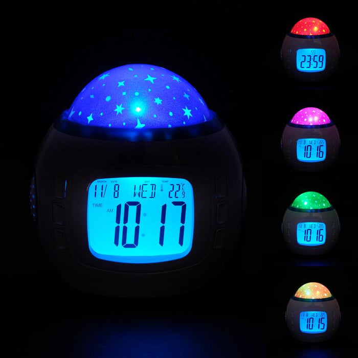 Starry Night Projection Alarm Clock