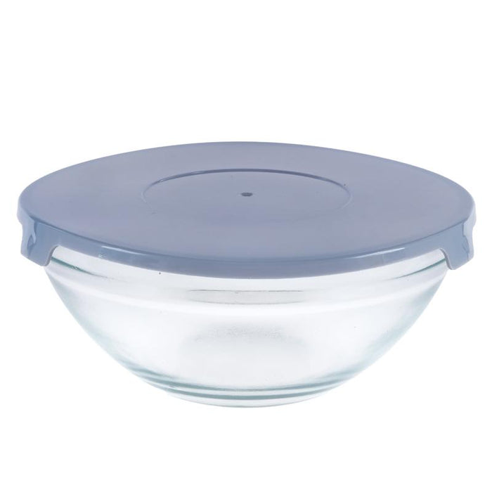 Container Set Glass Round Bowl With Lid 5pc - 120ml, 200ml, 300ml, 450ml, 860ml