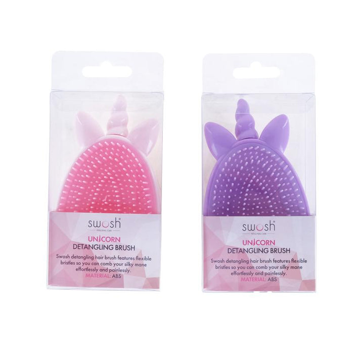 Unicorn Detangling Hair Brush - Assorted Colours