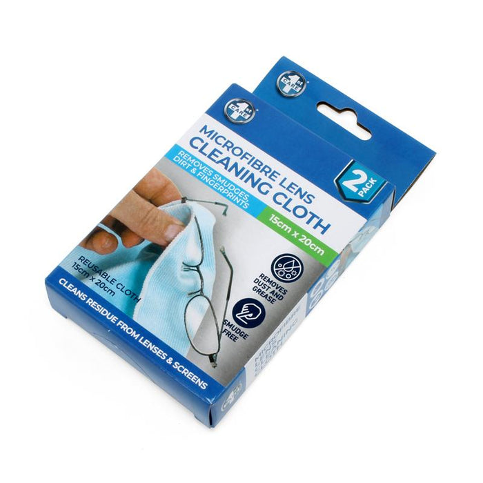 Lens Cleaning Cloth 15cm x 20cm 2pk - Microfibre