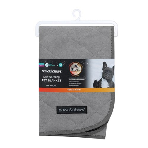 Self Warming Pet Blanket Grey 80X60CM