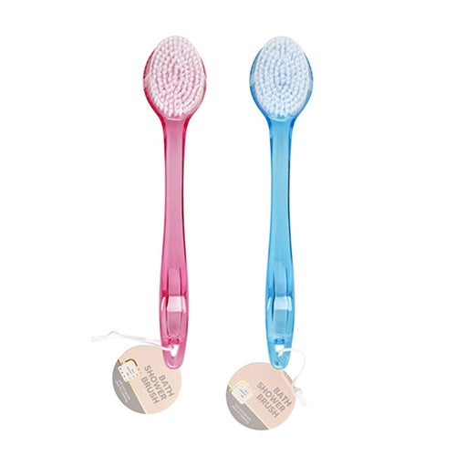 Long Handled Bath & Massager Brush - Assorted Colours