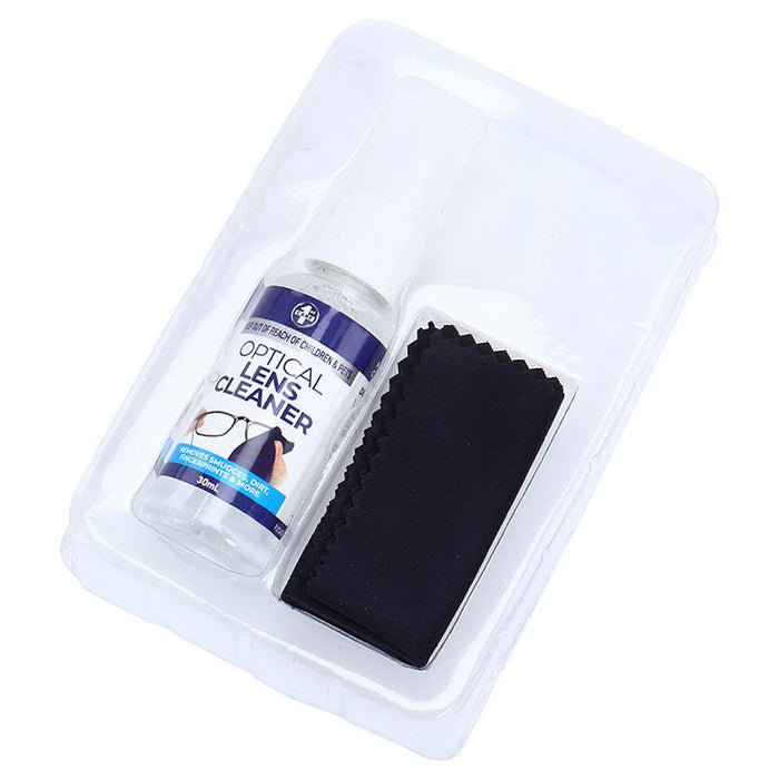 Lens Cleaner Solution 30ml & Cloth 13cm x 13cm