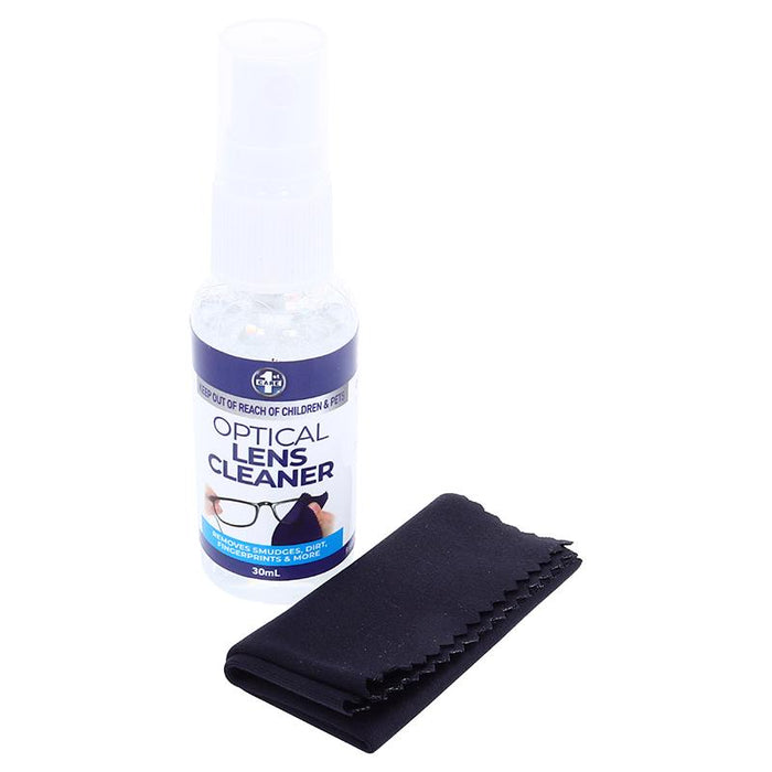 Lens Cleaner Solution 30ml & Cloth 13cm x 13cm