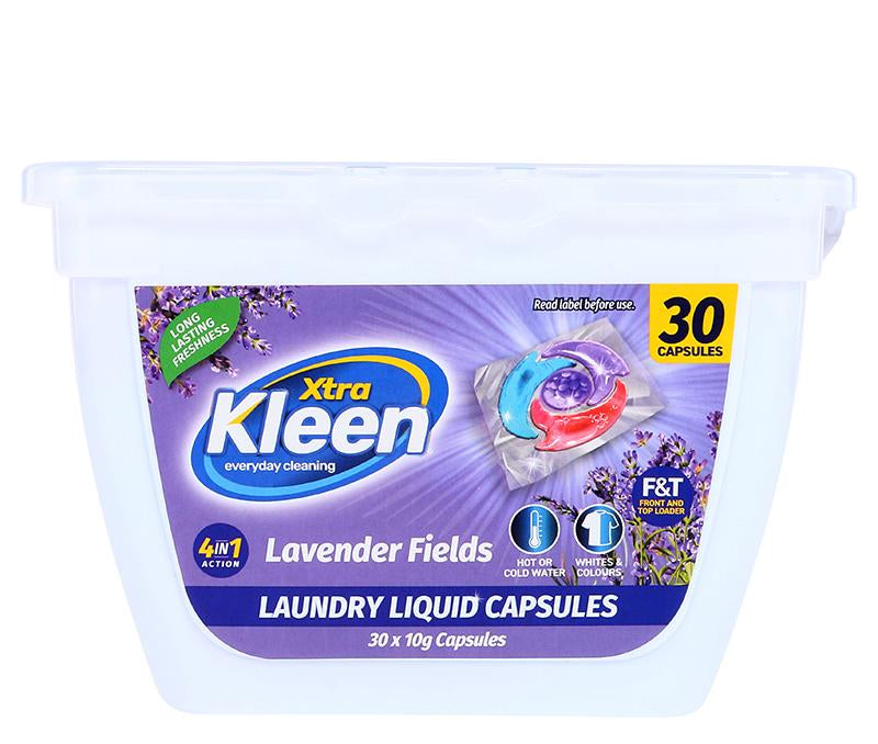 Laundry Bulk 30PK Capsules With In Wash Booster Beads - Lavender Fields