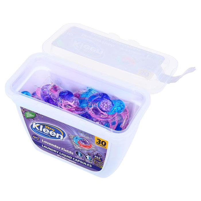 Laundry Bulk 30PK Capsules With In Wash Booster Beads - Lavender Fields