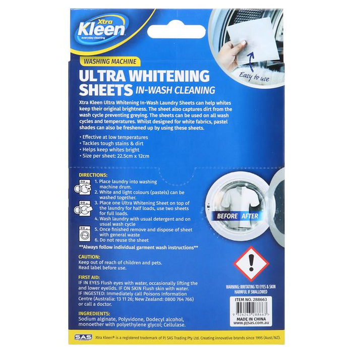 Ultra Whitening In Wash Laundry Sheets 20 PK