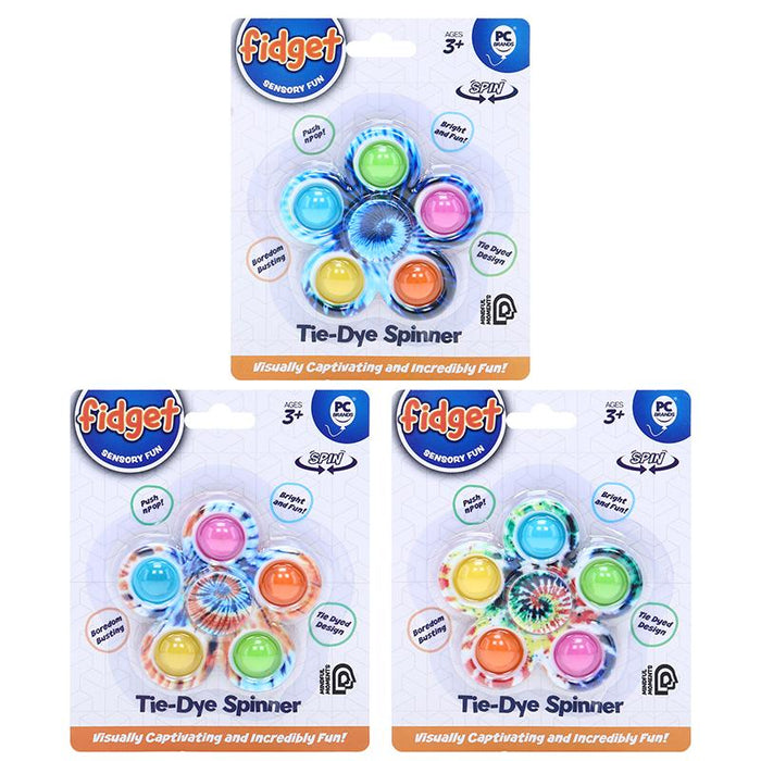 Fidget Bubble 2 in1  Spin & Pop Tie-Dye