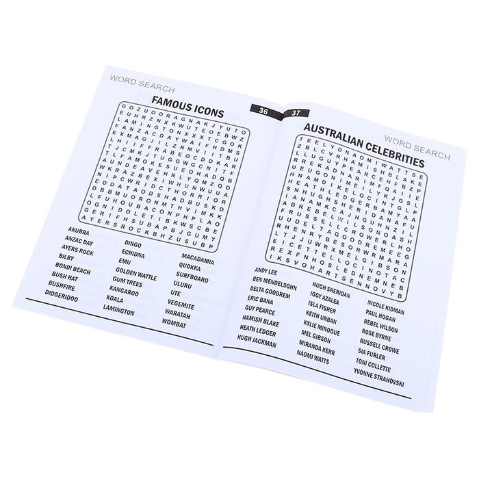 Book Word Search Puzzle Australian Theme 48 Page