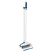 Heavy Duty Long Handled Dustpan & Broom With Brush Cleaning Strip