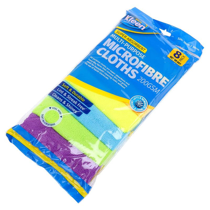 Microfibre Cleaning Cloths 8PK