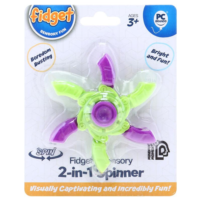 Fidget & Sensory Spinner 2 in 1 Transform & Spin