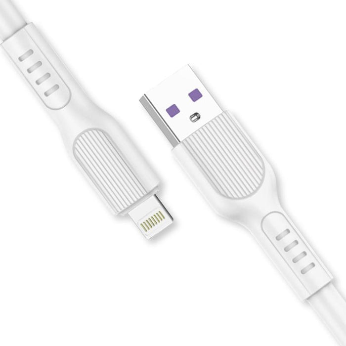 Charge & Sync USB A to 8 Pin PVC Cable - Suitable for iPhone Devices - White - 2 metre