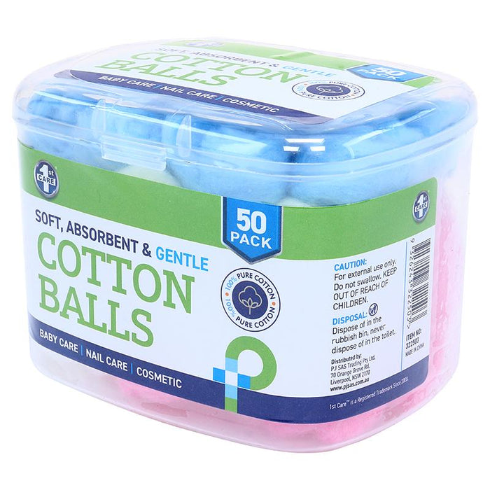 Cotton Balls with Storage Case 50pk