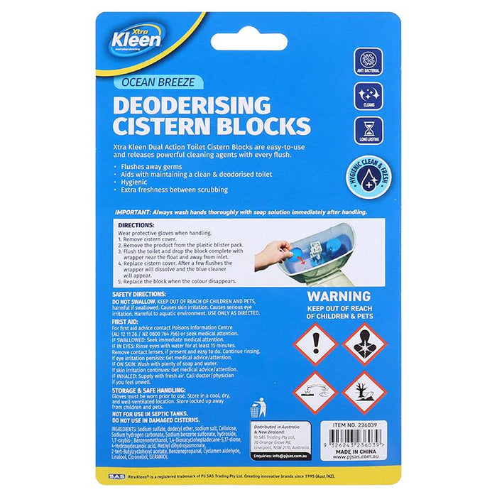 Deodorising In Cistern Blue Blocks - Ocean Breeze 6PK