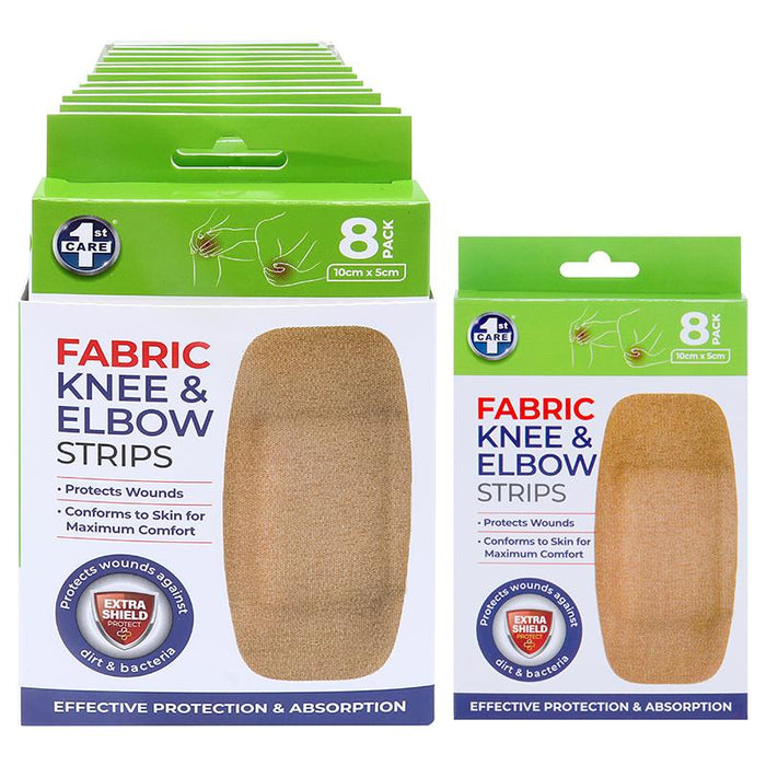 Bandage Strips Knee & Elbow 8pk - Fabric